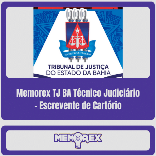 Memorex TJ BA (Técnico Judiciário - Escrevente De Cartório) - 2024 ...